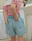 Heart denim shorts