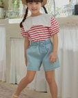 Heart denim shorts