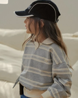 Preppy collar sweatshirt
