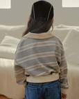 Preppy collar sweatshirt
