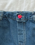 Heart patch denim pants
