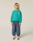 Smiling Face Green Sweatshirt