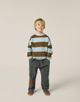 Green Stripes Sweatshirt