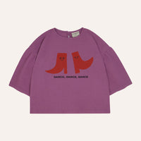 HAPPY BOOTS PURPLE KIDS TSHIRT