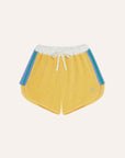 YELLOW COLOR BLOCK KIDS SHORTS