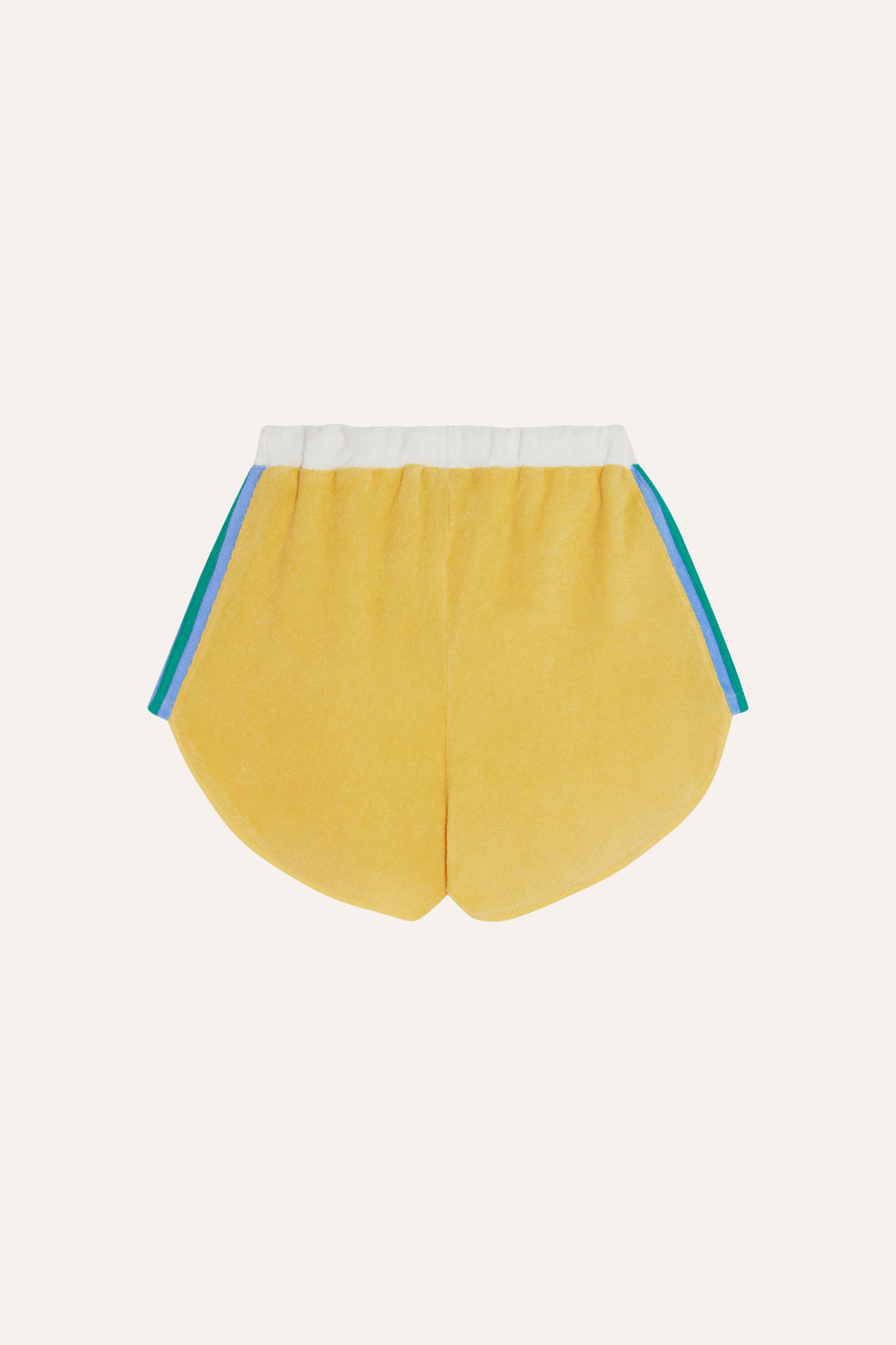 YELLOW COLOR BLOCK KIDS SHORTS