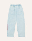 Bicolor Patches Denim Trousers