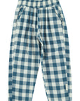 Blue & white checkered trousers