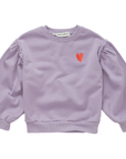 Sweater puff sleeves heart