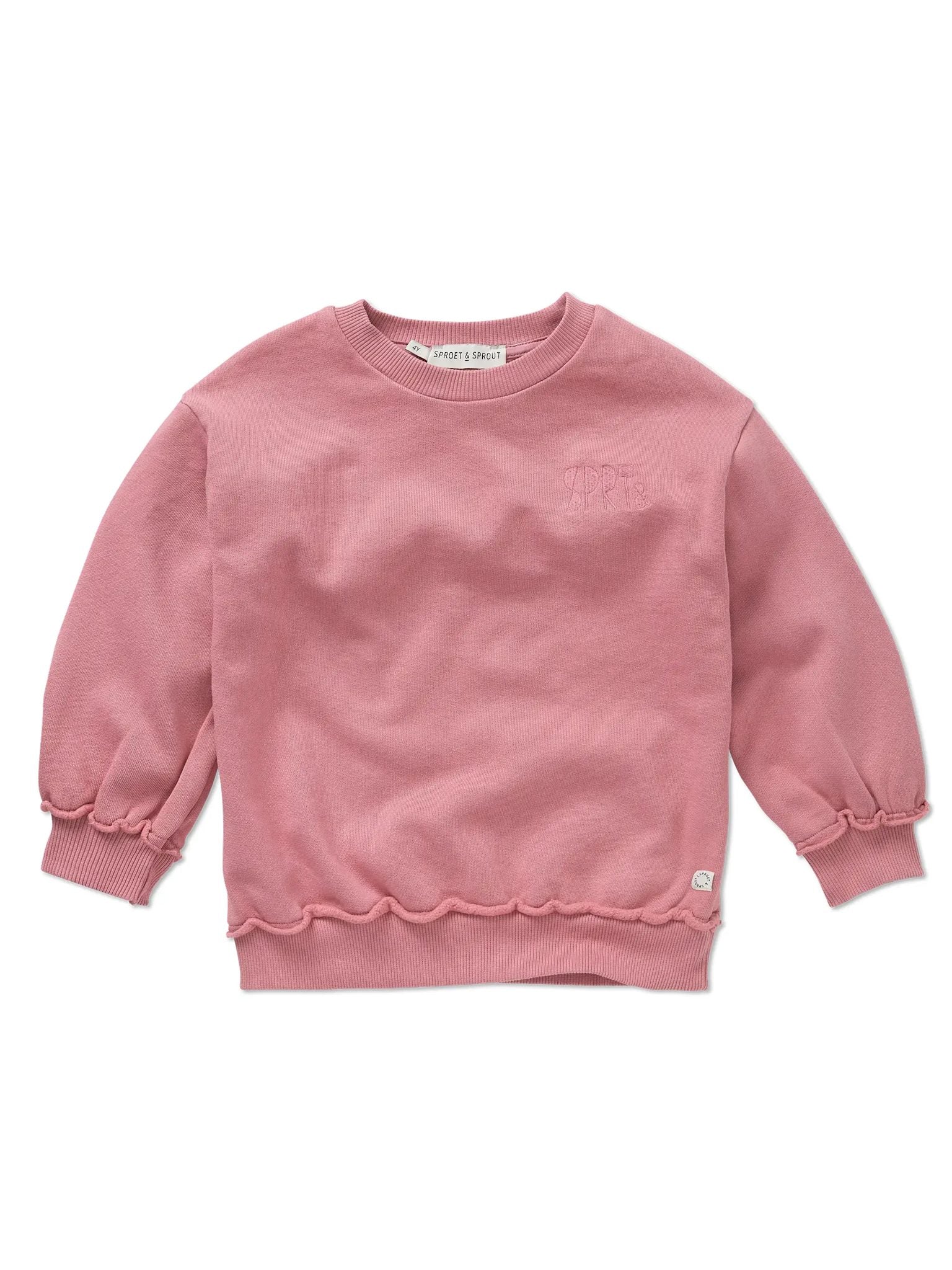 Sweatshirt ruffles back