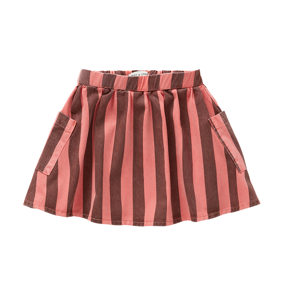Striped denim skirt
