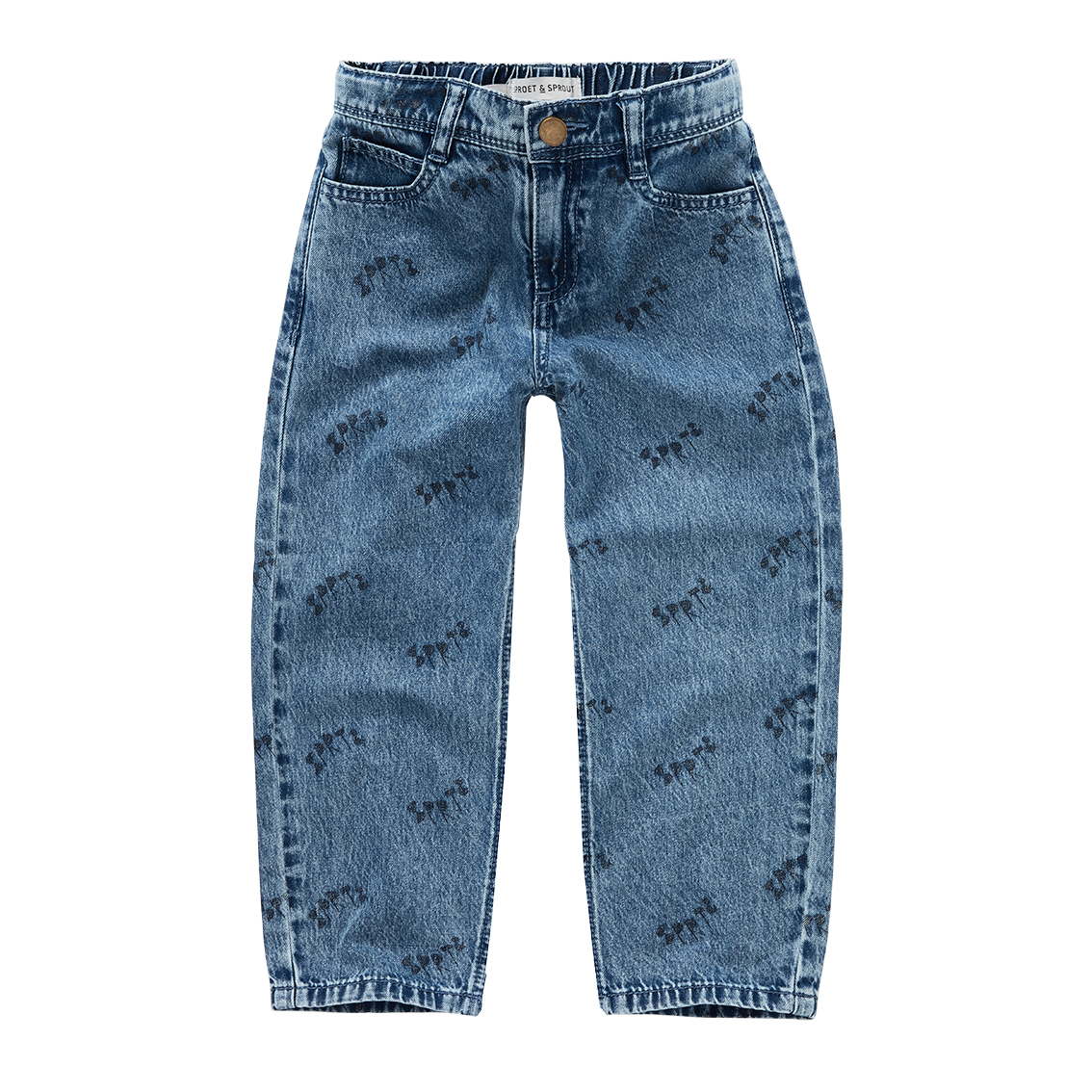 Straight denim pants SPRT&amp; print