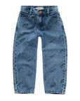 Straight denim pants SPRT& print