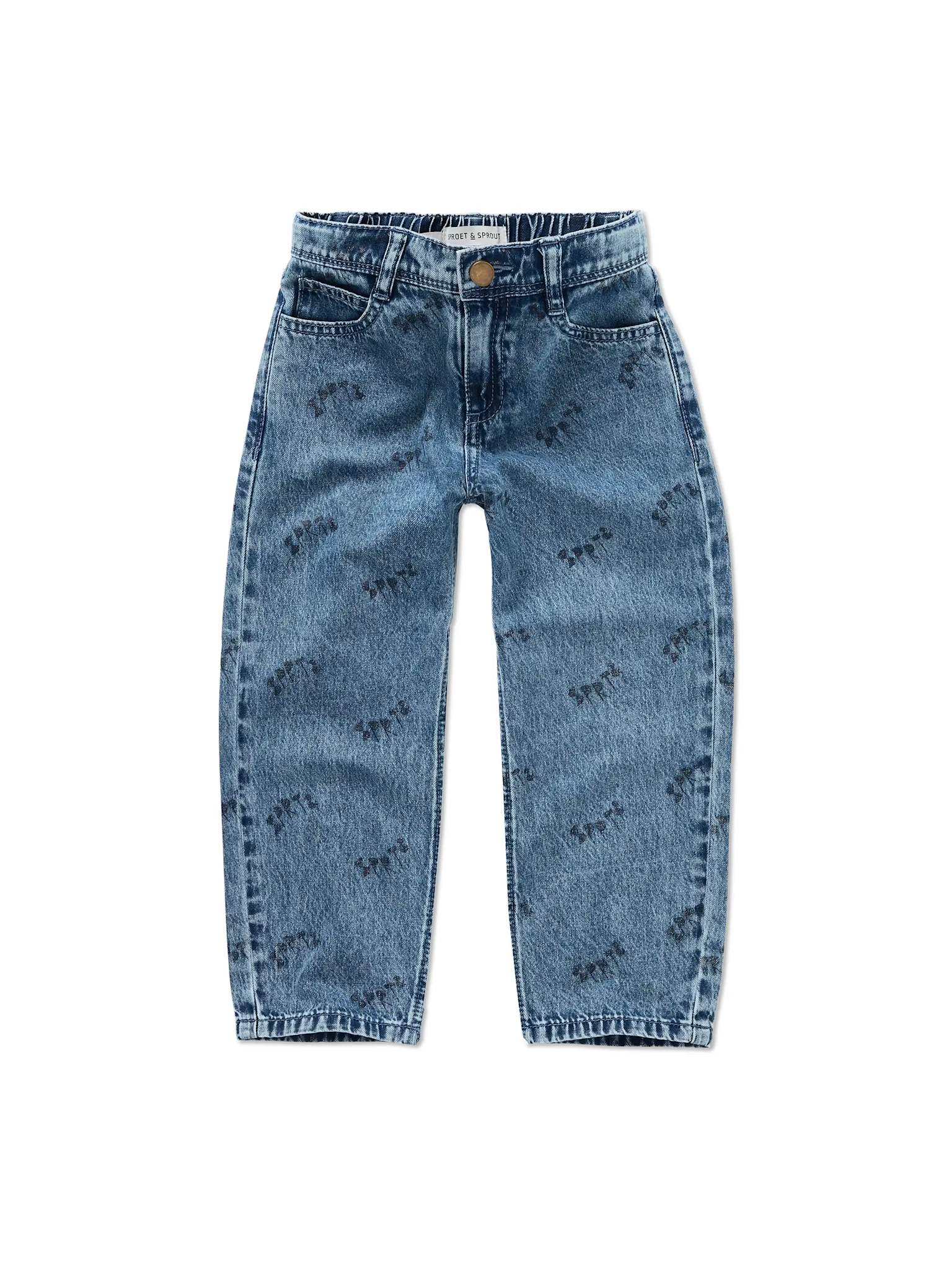 Straight denim pants SPRT&amp; print