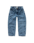 Straight denim pants SPRT& print