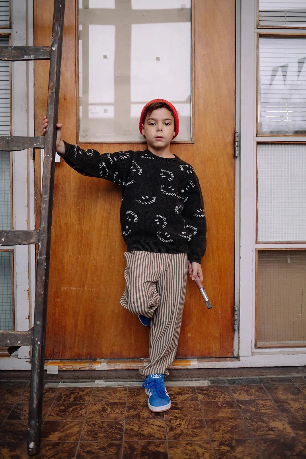 Chino pants jersey stripe