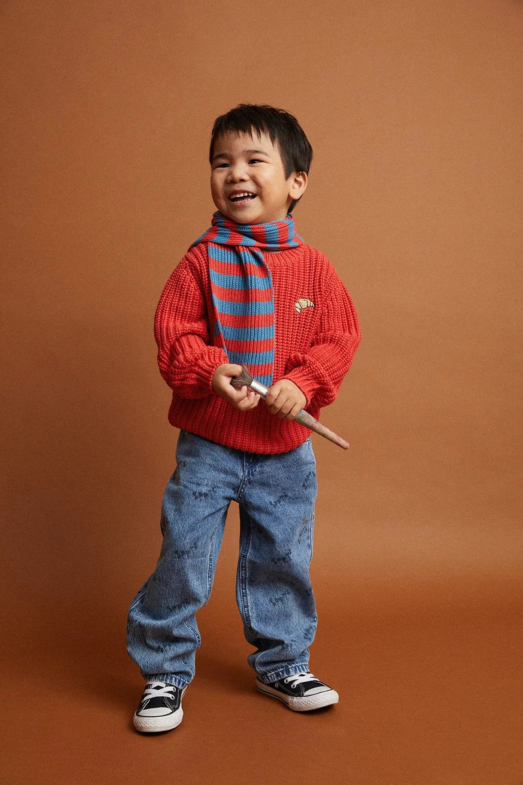 Straight denim pants SPRT&amp; print