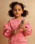 Sweatshirt Club Chaos print pink