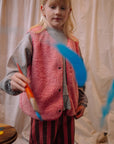 Loose teddy gilet