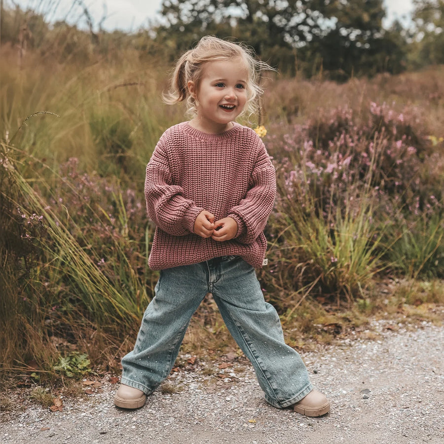 Oversized sweater mauve