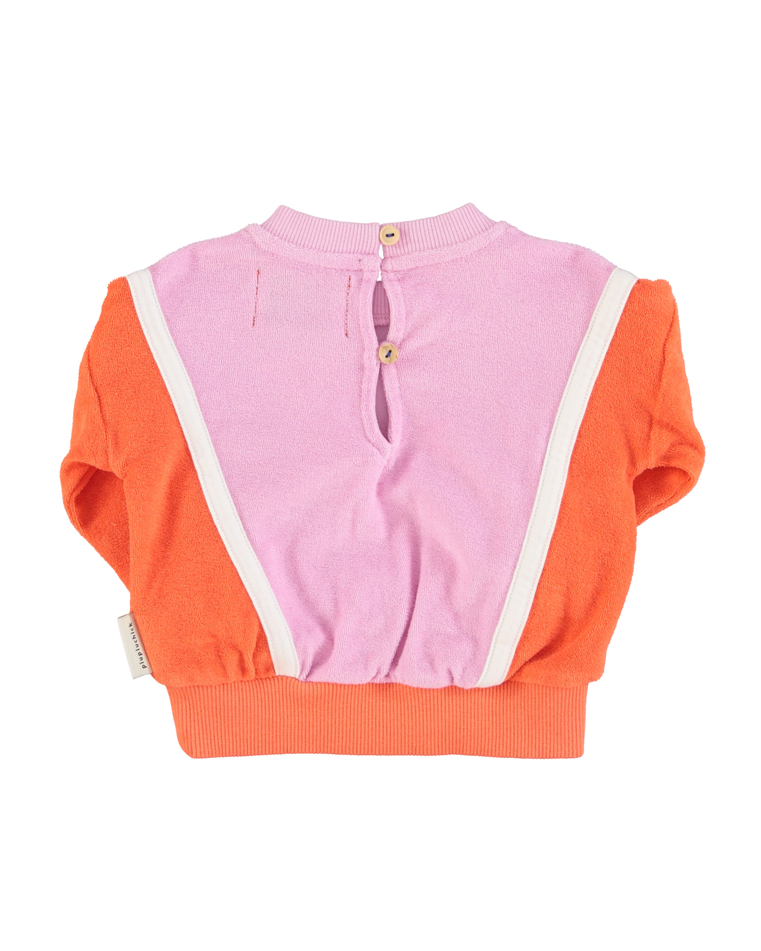 Baby terry Sweater orange &amp; lavender