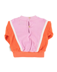 Baby terry Sweater orange & lavender