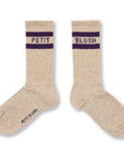Sport Socks | Beige/Purple