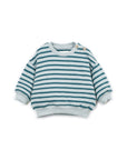 BLUE STRIPED JERSEY SWEATER
