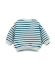 BLUE STRIPED JERSEY SWEATER