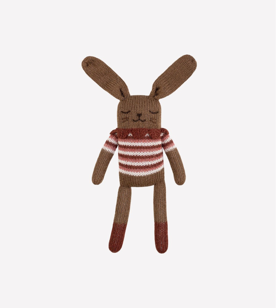 Bunny knit toy sienna