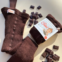 Footless teddy tights - Choco
