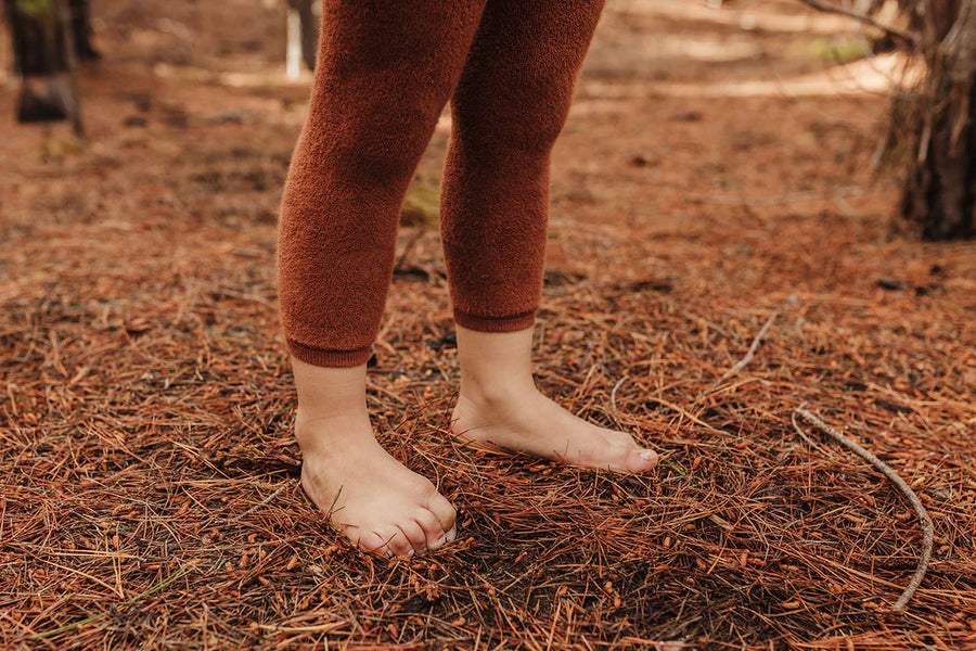 Footless teddy tights - Cinnamon