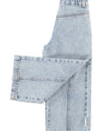 Flare trousers fadded light blue denim