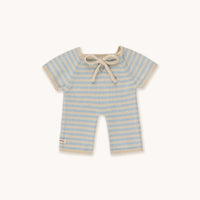 Gommu Gommu Thin Stripes Long One-Piece light blue