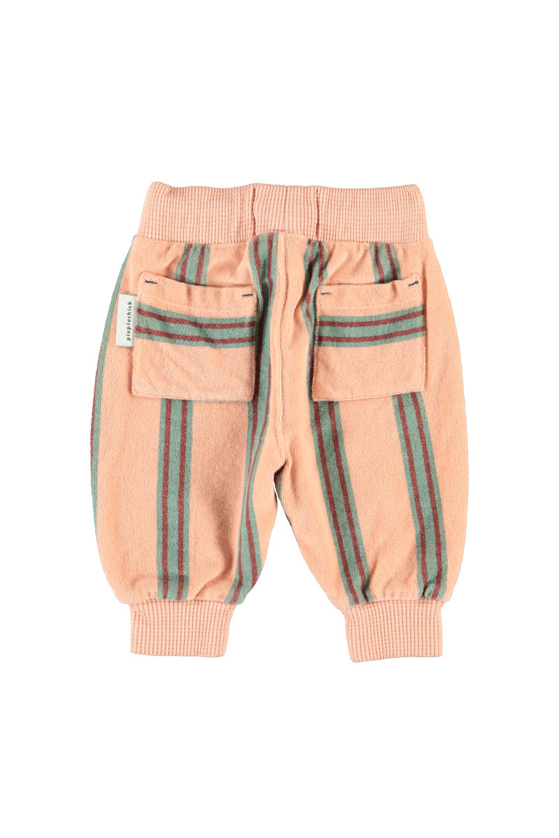 Jogging pants light pink stripes
