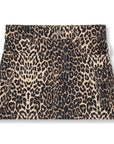 Denim Cargo Skirt | Leopard AOP