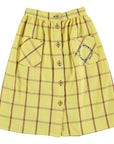 Skirt yellow checkered