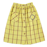 Skirt yellow checkered