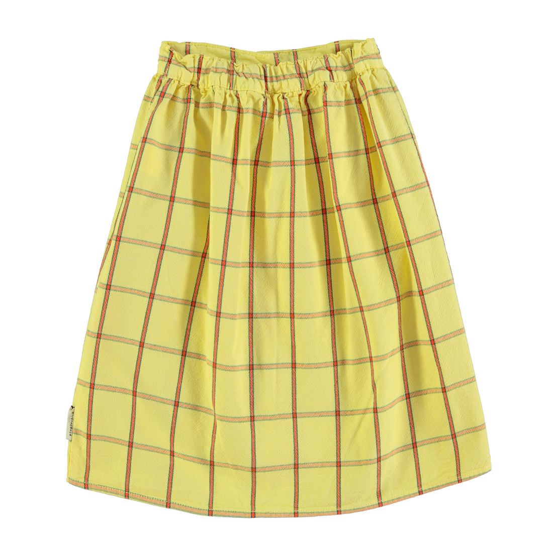 Skirt yellow checkered