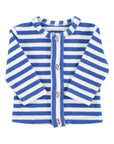 newborn cardigan blue & white stripes