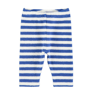 newborn leggings blue & white stripes