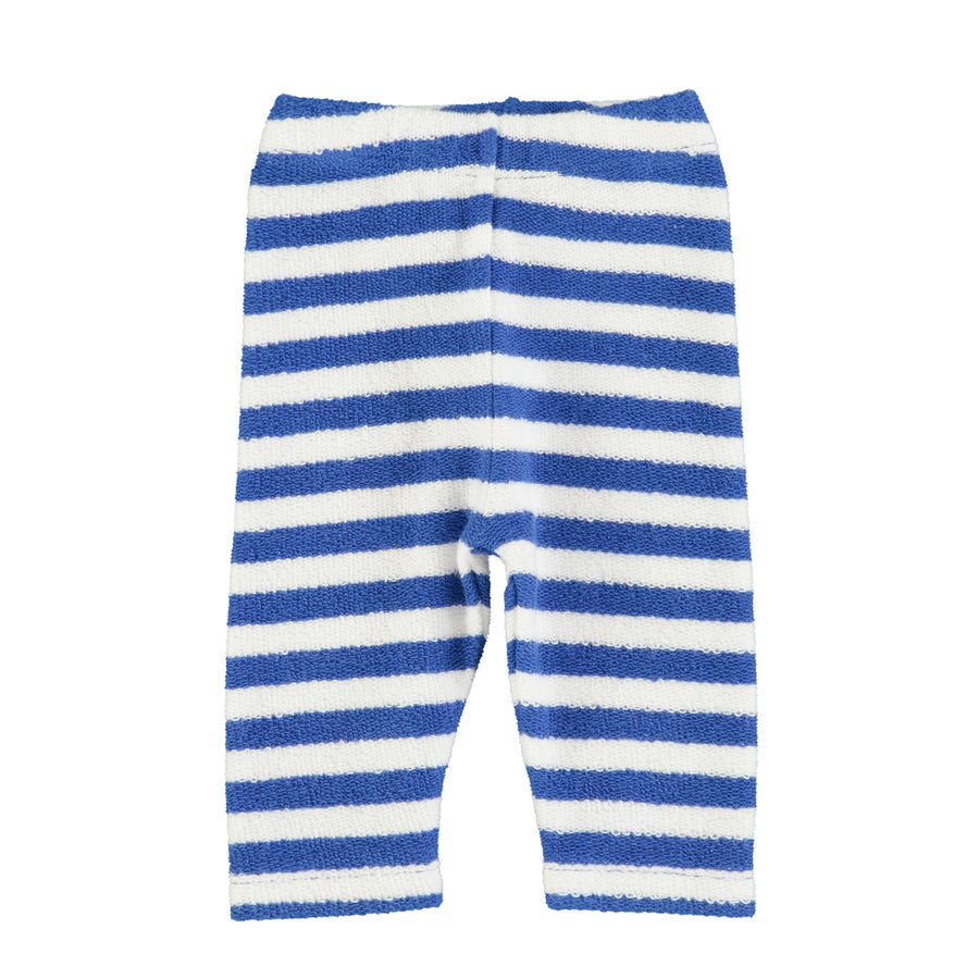 newborn leggings blue & white stripes