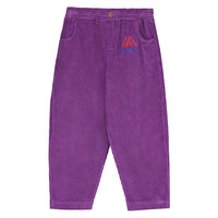 Corduroy elastic waist pant magenta