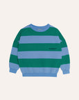 Green Stripes Oversized Kids Sweatshirt