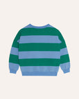 Green Stripes Oversized Kids Sweatshirt