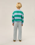 Green Stripes Oversized Kids Sweatshirt