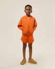 Orange Washed Kids Shorts