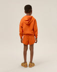 Orange Washed Kids Shorts