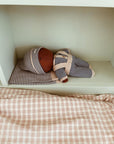 Gommu big stripes blanket blue/cream