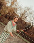 Sweatshirt mint green triangle print